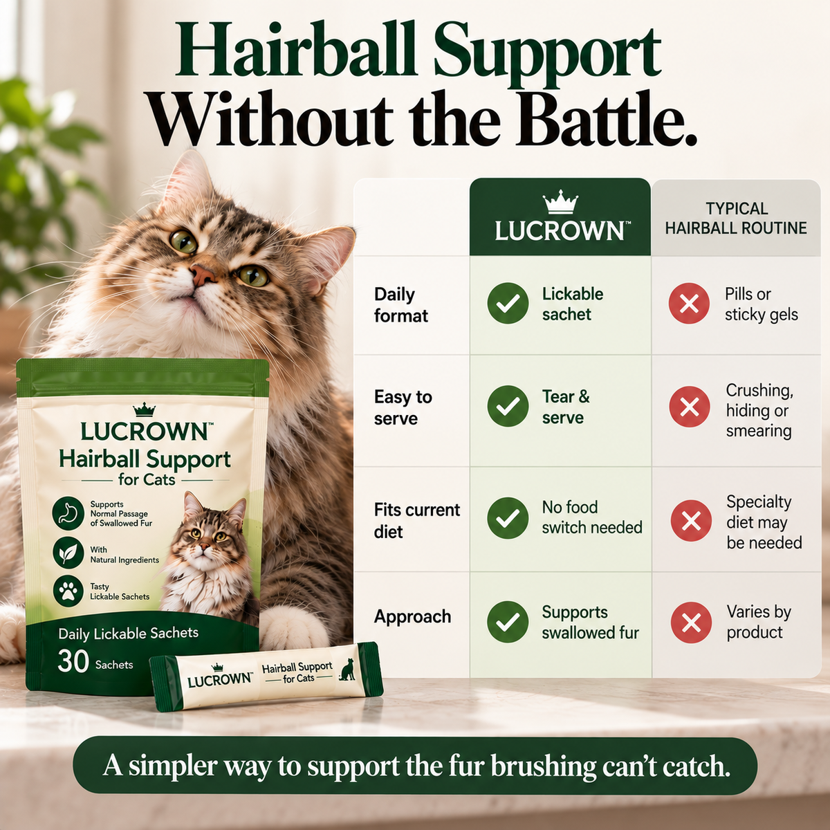 Lucrown™ Hairball Support