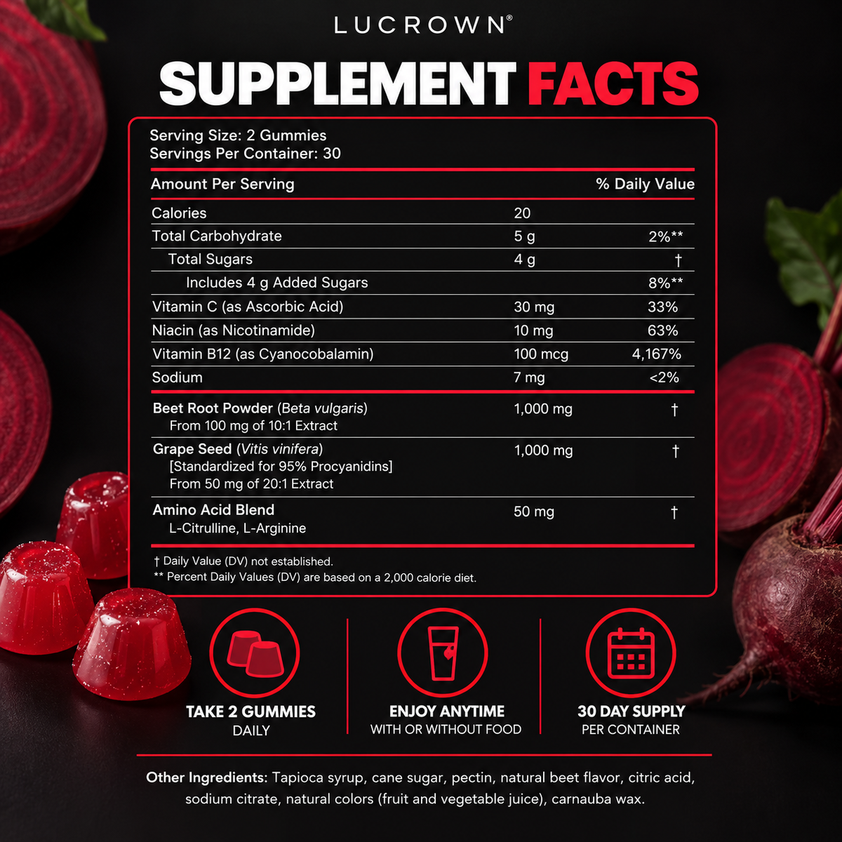 VeinRush™ - Beet Root Nitric Oxide Gummies