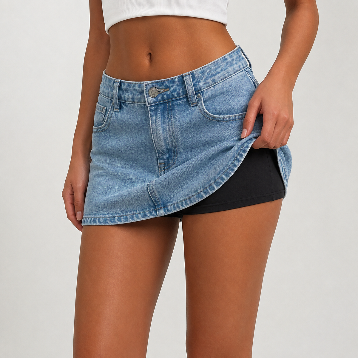 De Hallie Denim Skort