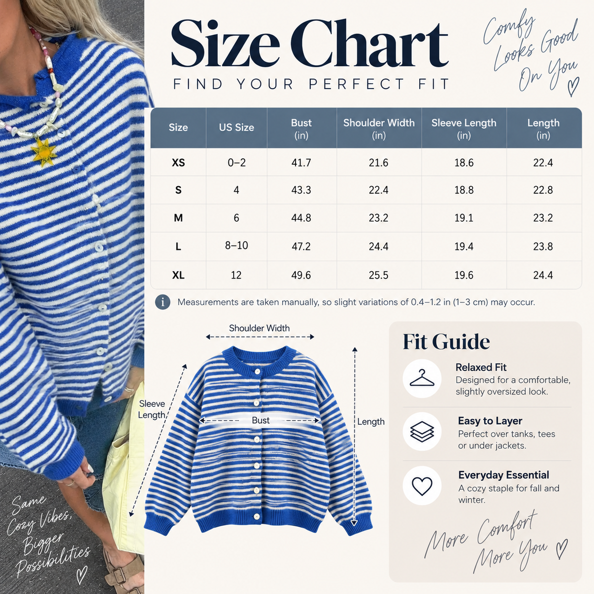 Autumn Stripe Oversized Cardigan