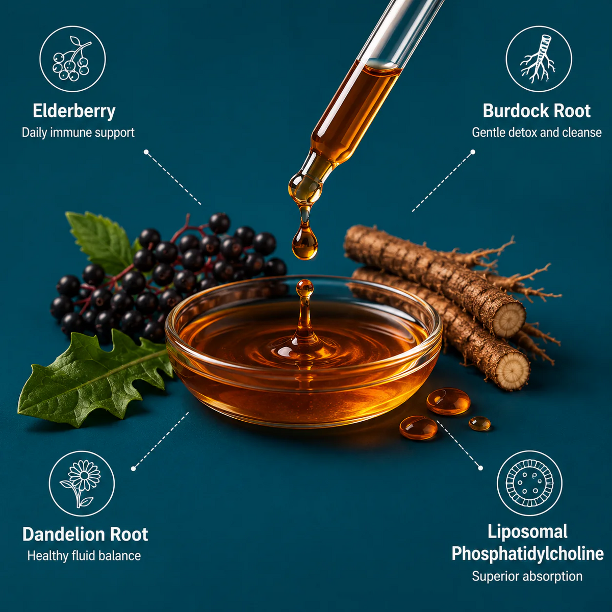 Lucrown™ Liposomal Lymphatic Drainage Drops