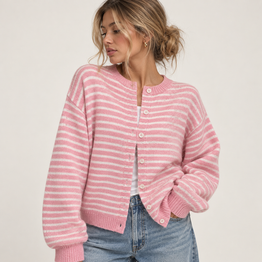Autumn Stripe Oversized Cardigan