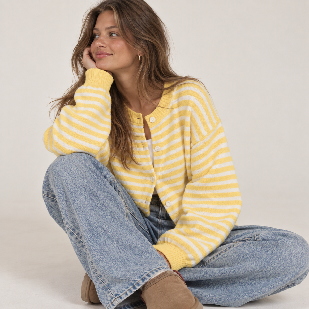 Autumn Stripe Oversized Cardigan