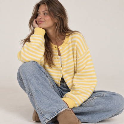 Autumn Stripe Oversized Cardigan